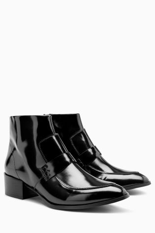 Black Loafer Boots